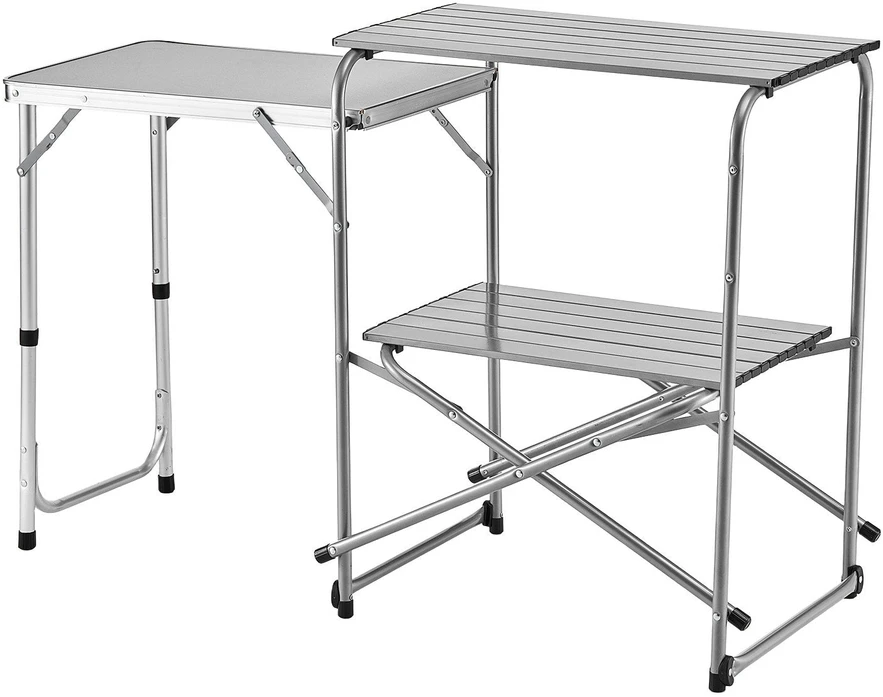 Sulankstomas stovyklavimo stalas-virtuvė VEVOR 12045, 40 kg apkrova