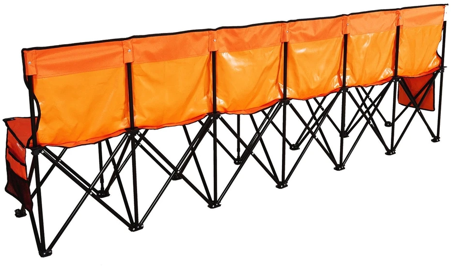 VEVOR Nešiojama sulankstoma suolo kėdutė, oranžinė
