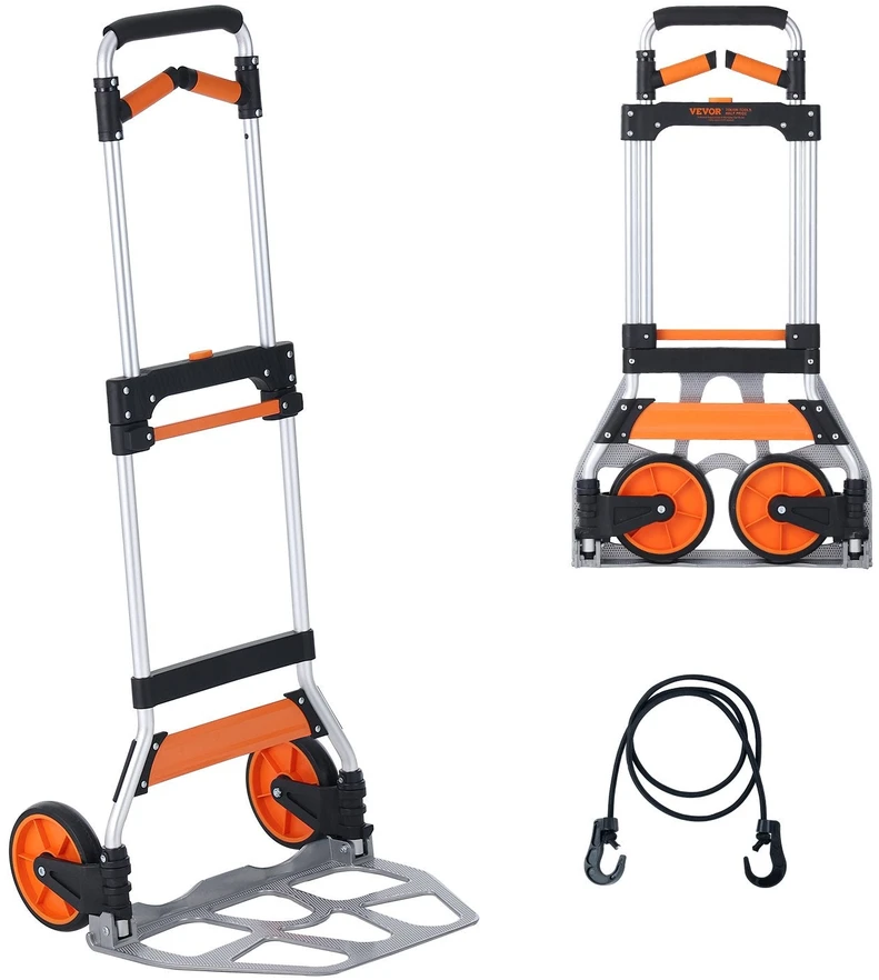 VEVOR Sulankstomas aliuminio vežimėlis, 140 kg apkrova