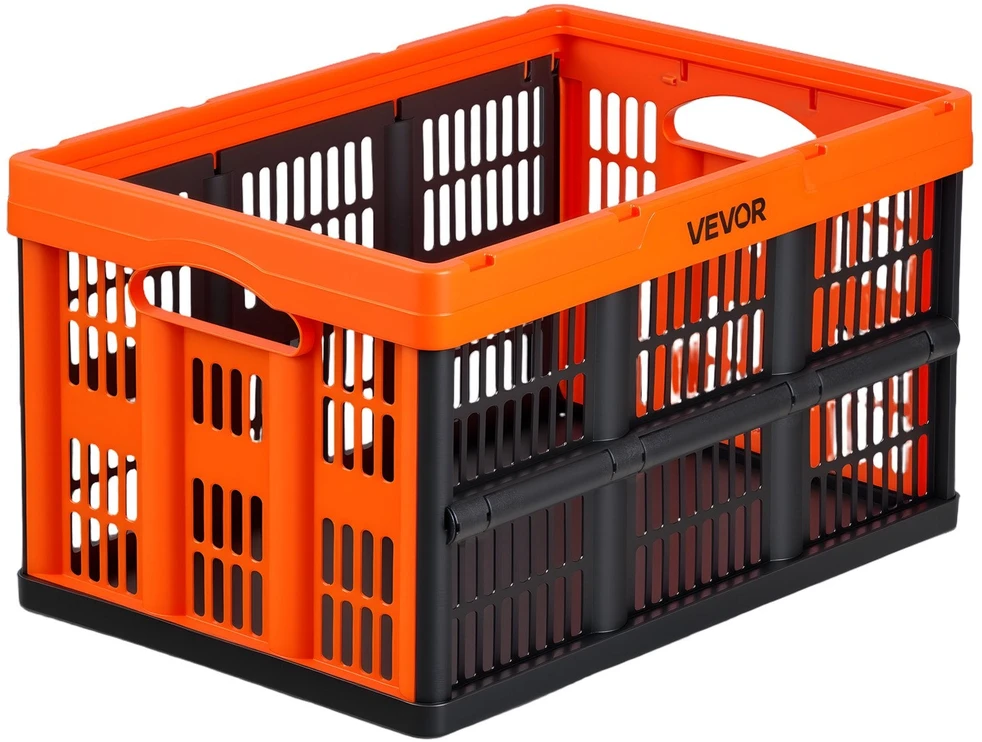 VEVOR Sulankstomos plastikinės daiktadėžės 45 l, 6 vnt.