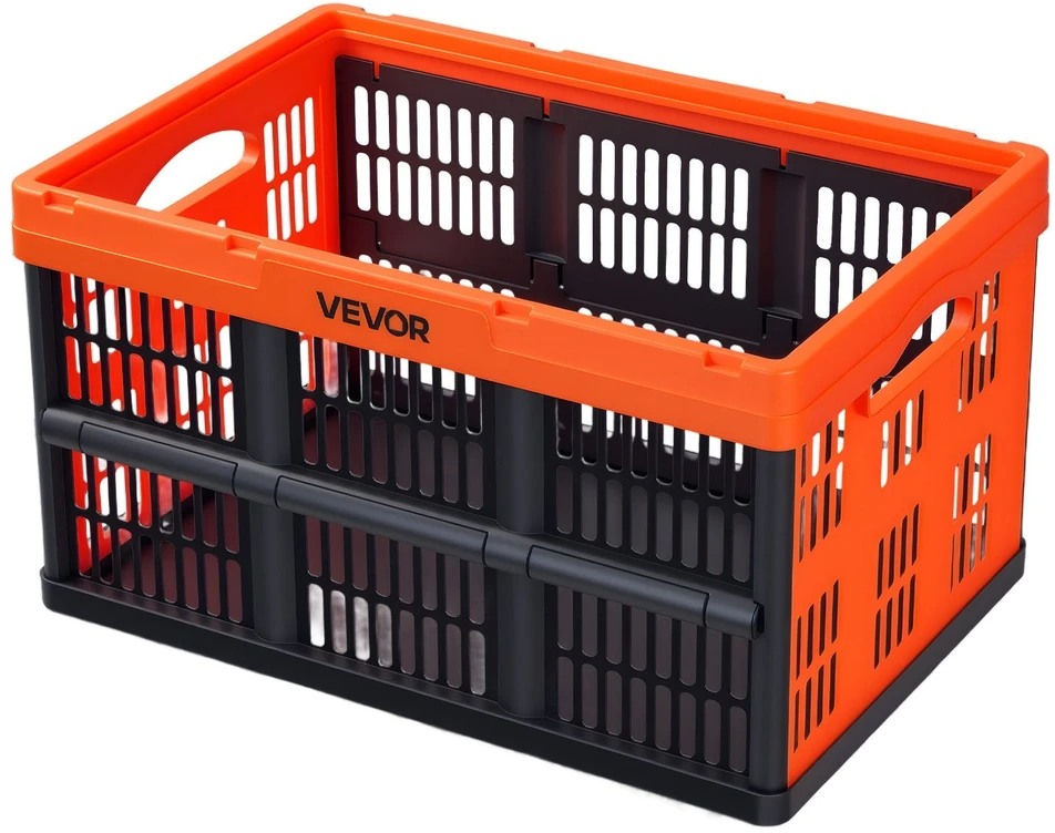 VEVOR Sulankstomos plastikinės daiktadėžės 45 l, 6 vnt.