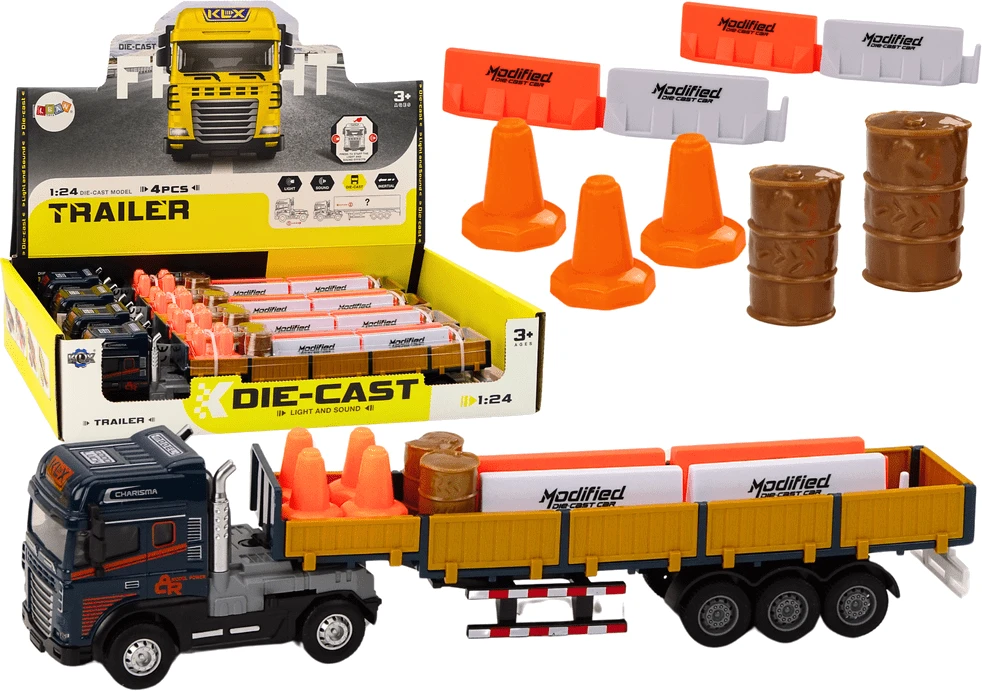 Lean Toys Sunkvežimis su priekaba 1:24 mastelio
