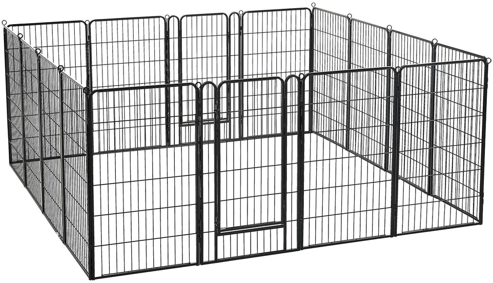 Šunų aptvaras VEVOR SKU12-244016, 102 cm aukščio, 16 dalių