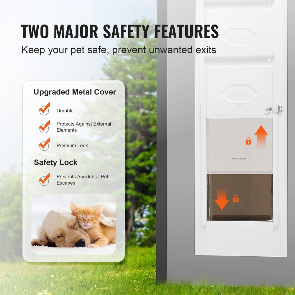VEVOR Šuns durys stikliniam durims, reguliuojamos