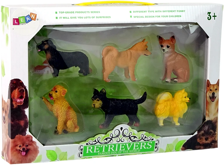 Zestaw Šunų figūrėlių rinkinys Lean Toys, 6vnt