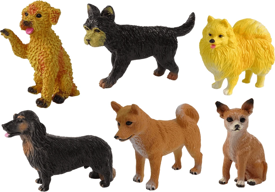 Zestaw Šunų figūrėlių rinkinys Lean Toys, 6vnt