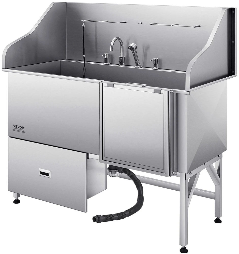 VEVOR Šunų priežiūros vonia su rampa ir filtru