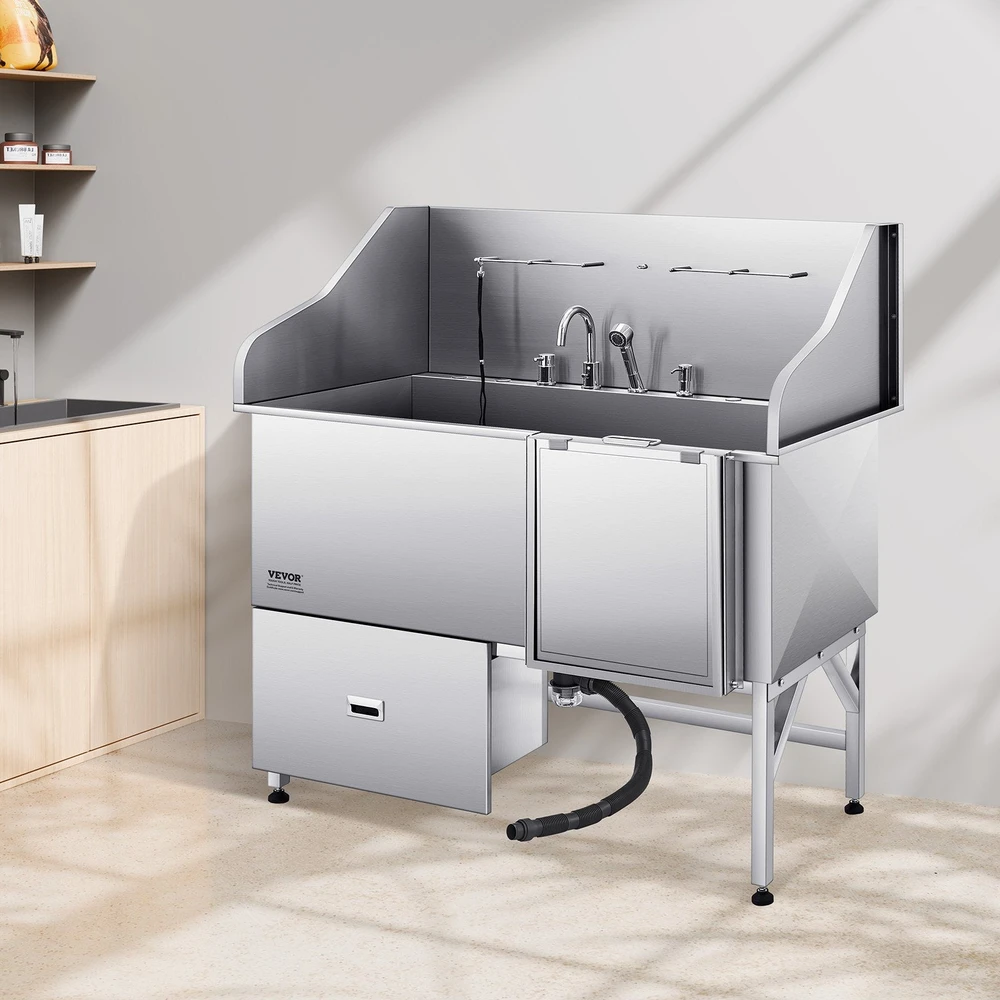 VEVOR Šunų priežiūros vonia su rampa ir filtru