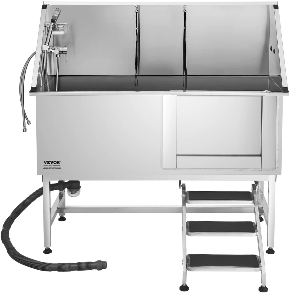 VEVOR 157,5 cm šuns plovimo vonia su laiptais ir filtru