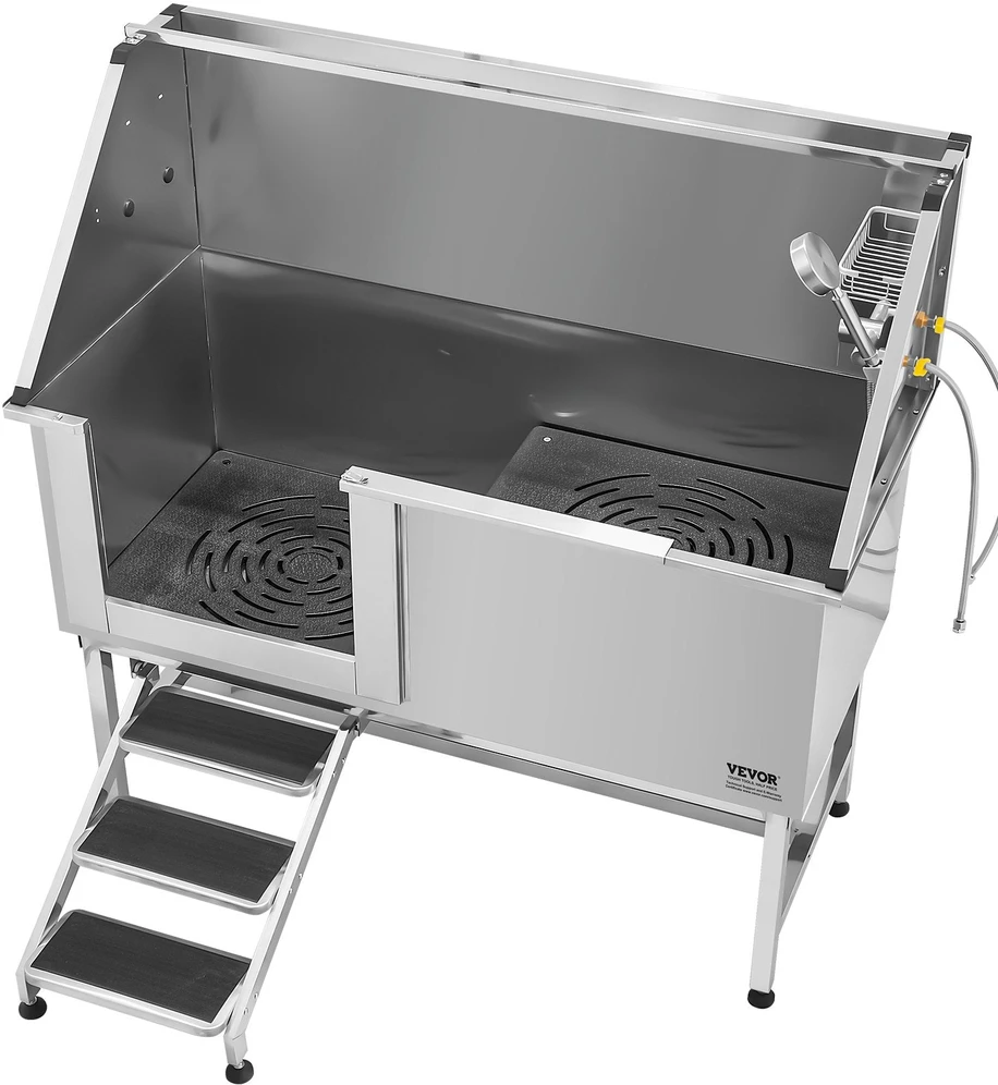 VEVOR Šunų maudymo vonia su laiptais ir filtru