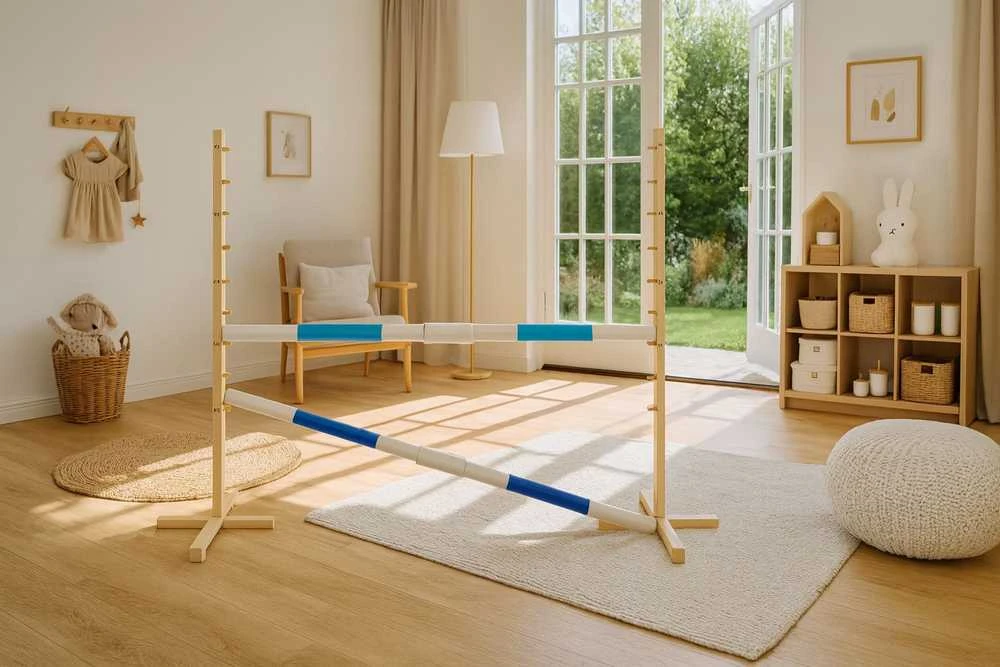 Šuolių kliūtis Hobby Horse 160 cm šviesiai mėlyna ir mėlyna