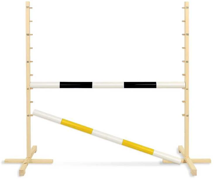 Šuolių kliūtis Hobby Horse juoda ir geltona 120 cm