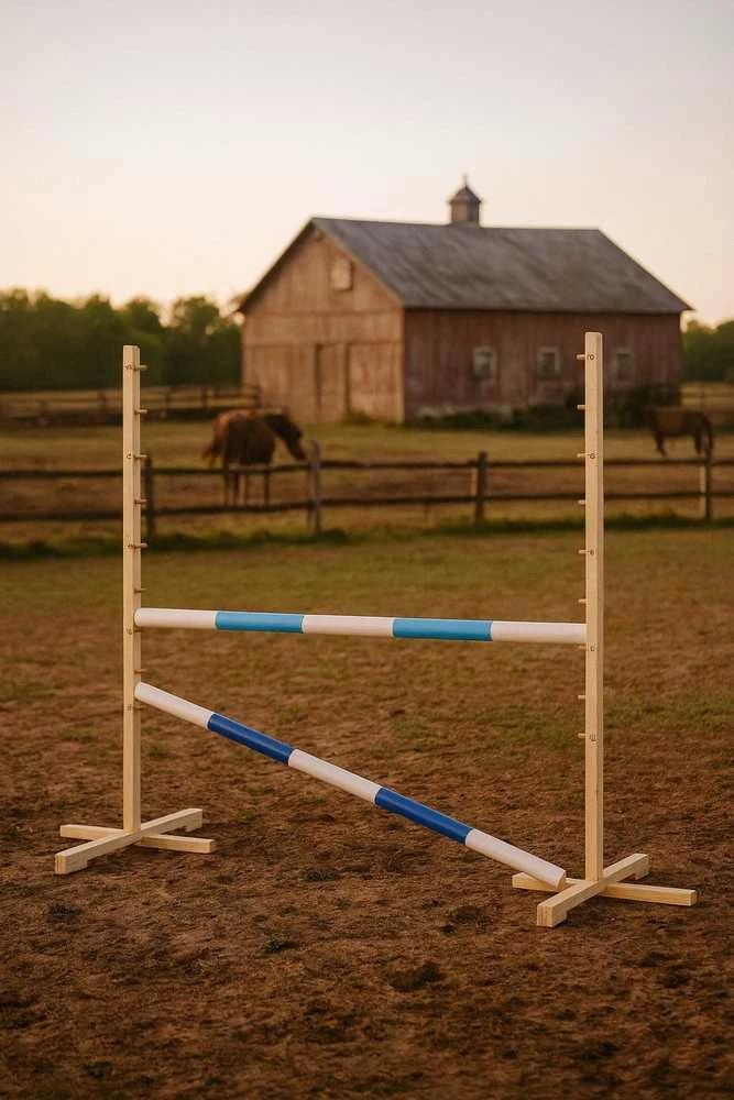 Šuolių kliūtis Hobby Horse ms 120 cm šviesiai mėlyna ir mėlyna su dviem kartimis