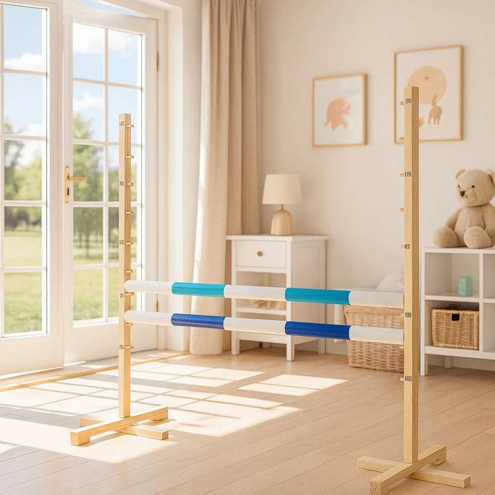 Šuolių kliūtis Hobby Horse ms 120 cm šviesiai mėlyna ir mėlyna su dviem kartimis