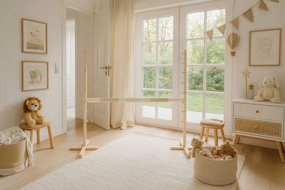 Šuolių kliūtis hobby horse sportui smėlio spalvos 160×120 cm