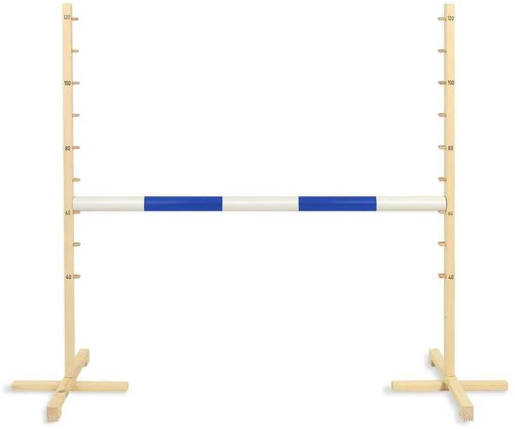 Šuolių kliūtis hobby horse su mėlyna sija 120 cm