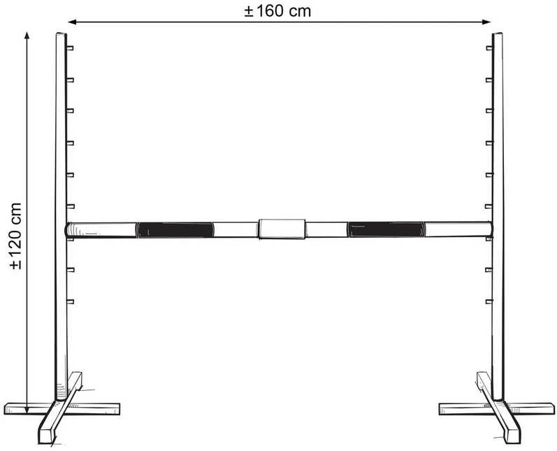 Šuolių kliūtis hobiarkliams 160×120 cm su mėtų spalvos kartimi