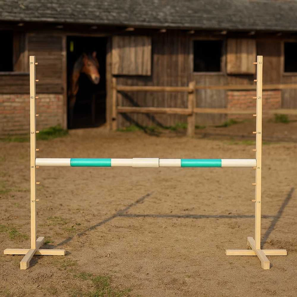 Šuolių kliūtis hobiarkliams 160×120 cm su mėtų spalvos kartimi