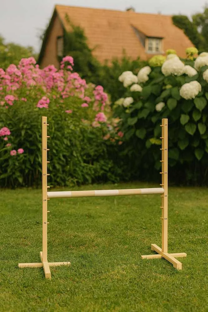 Šuolių kliūtis šviesiai smėlio spalvos medinė 120 cm