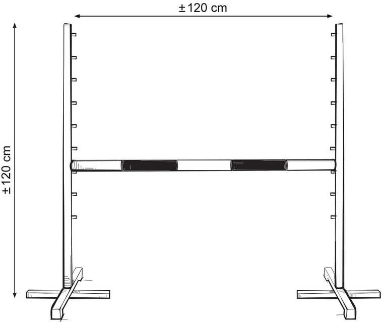 Šuolių kliūtis vaikiška su violetine kartimi 120 cm