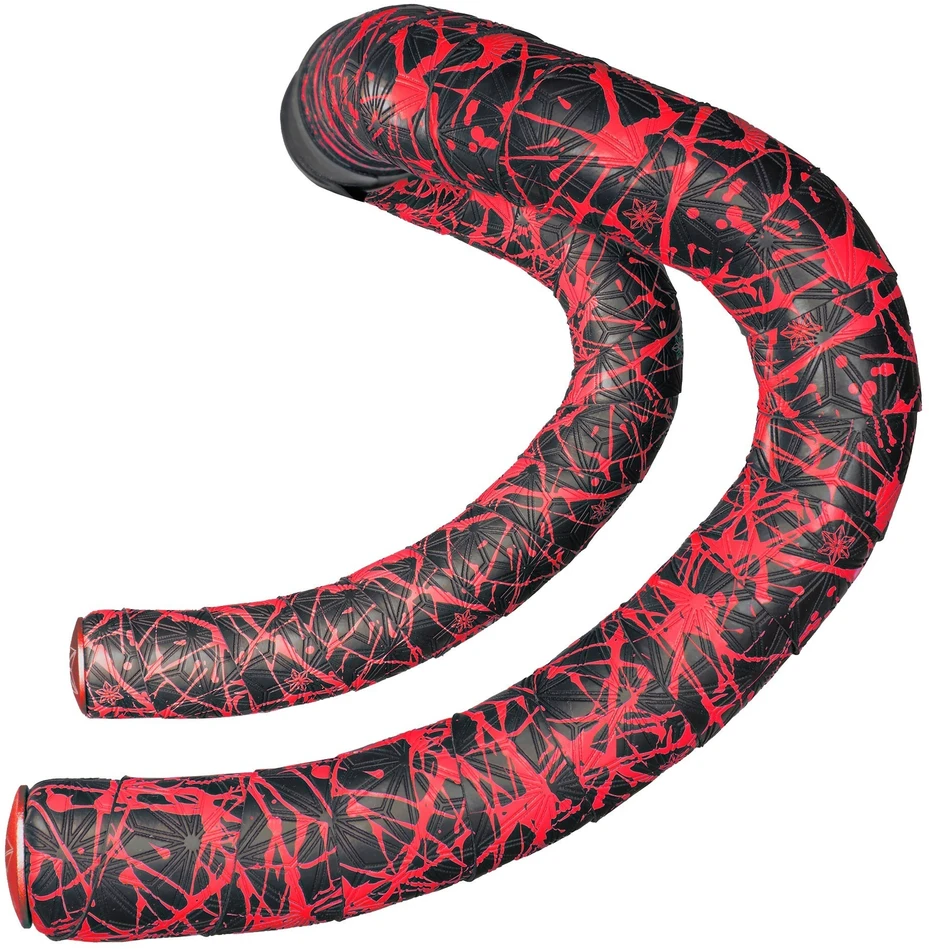 SUPACAZ Super Sticky Kush - Splat - Neaon Raudona + Raudona Plugs vairo juosta su kištukais