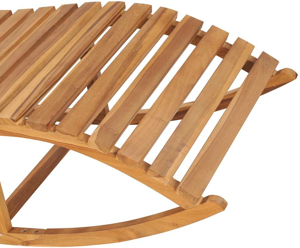 Supamas saulės gultas su čiužiniu, tikmedžio medienos masyvas
