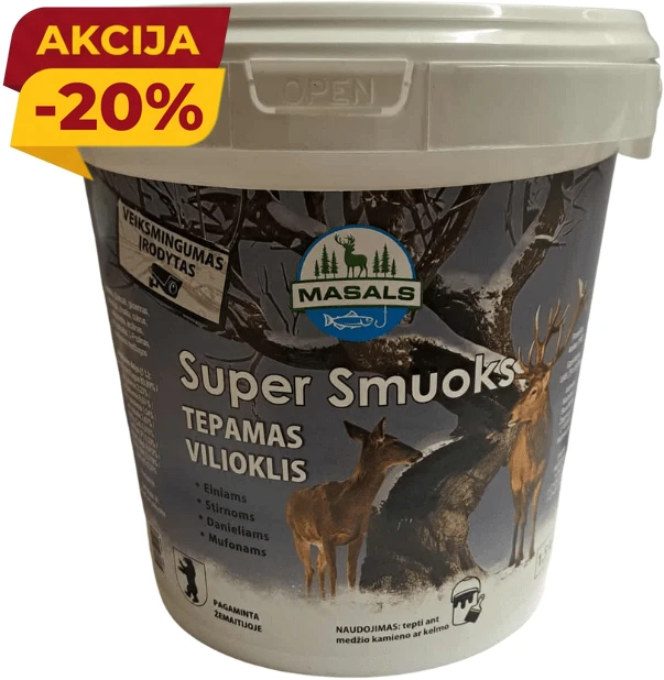 SuperSmuoks – intensyvaus kvapo tepamas vilioklis žvėrims (1.5kg)