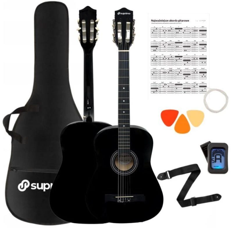 SUPRIMO CGS1 BK - classical guitar 4/4, juodas