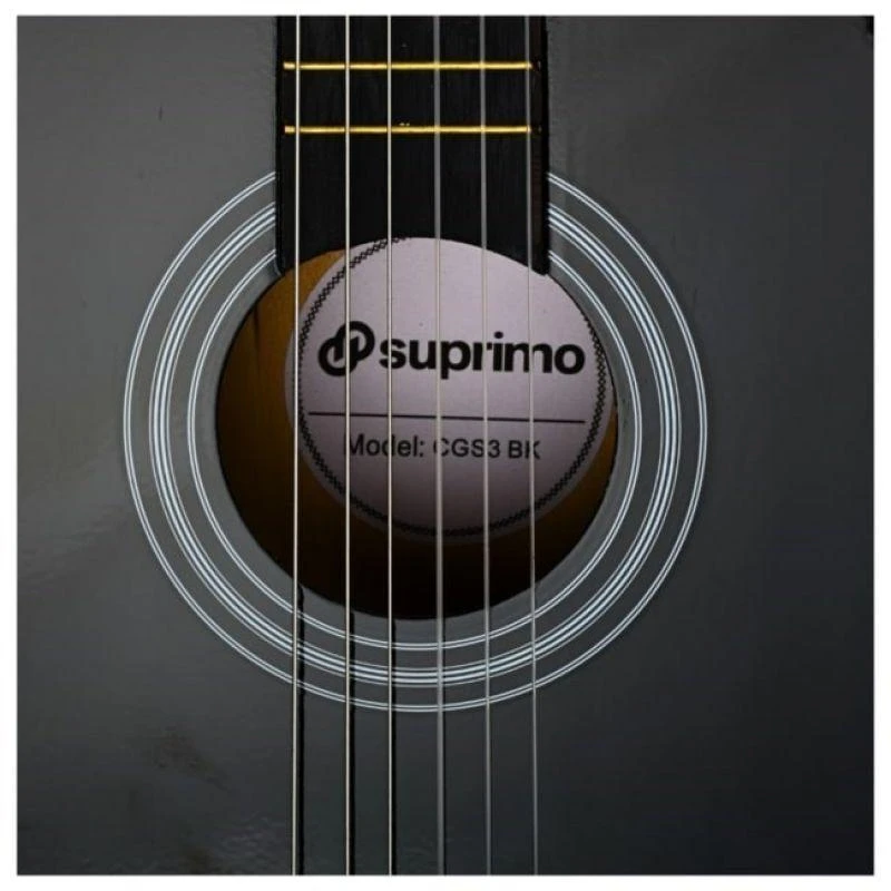 SUPRIMO CGS3 BK - classical guitar 4/4, juodas