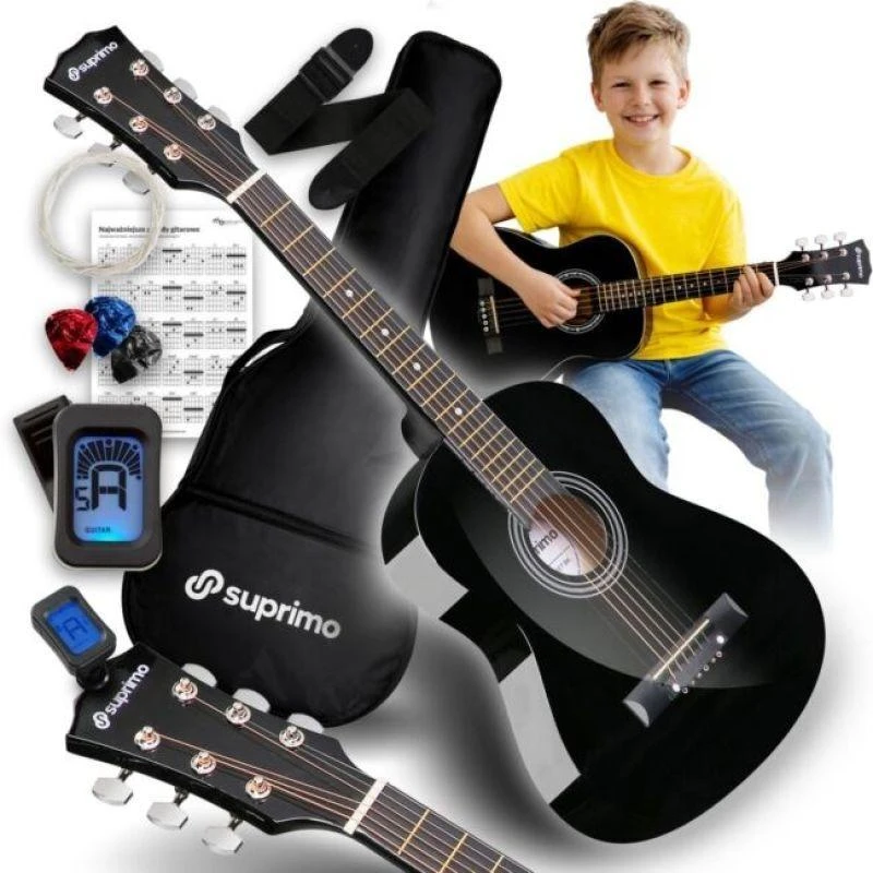 Carruzzo SUPRIMO JRA SET BK akustinė gitara 1/4 juoda