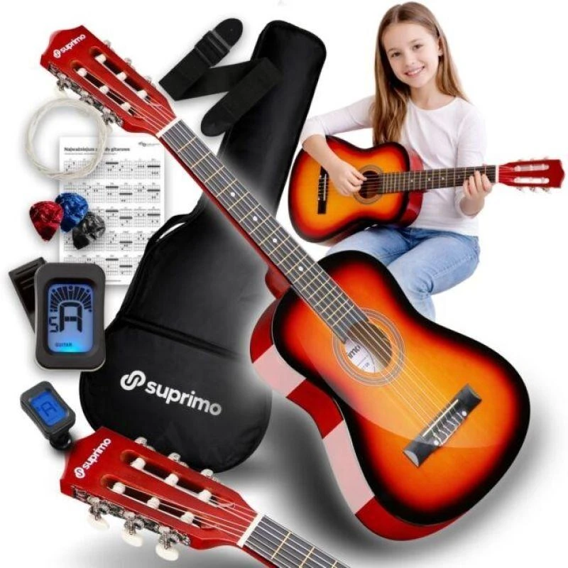 Carruzzo SUPRIMO JRC SET SB klasikinė gitara 1/4 saulės spindulys