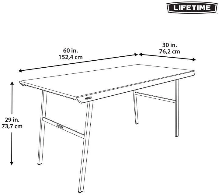 Surenkamas stalas Lifetime 152 cm 80957