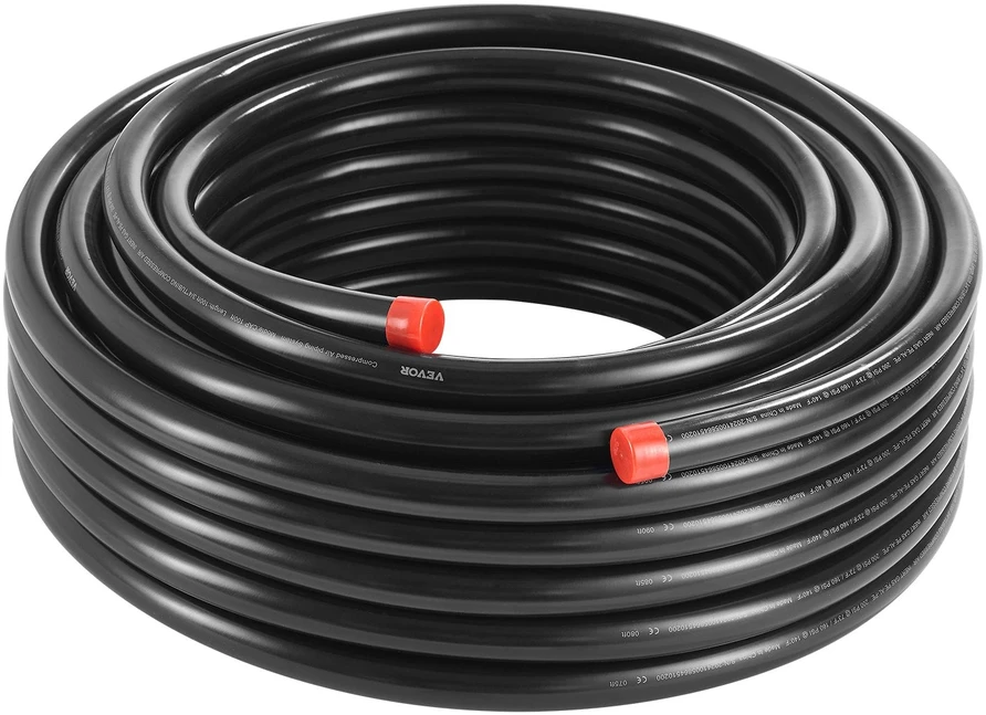 VEVOR oro kompresoriaus linijos komplektas 3/4'' x 30,48 m juodas