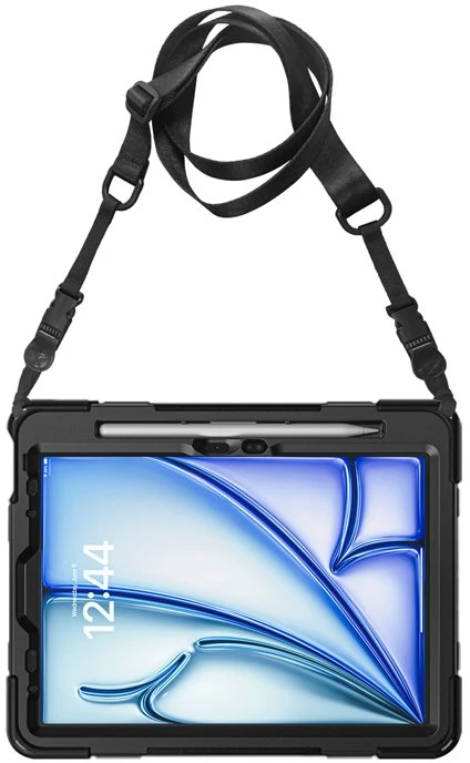 Crong Defender Plus - Rugged dėklas Apple iPad Air 11" M3 2025 / M2 2024 juodos spalvos