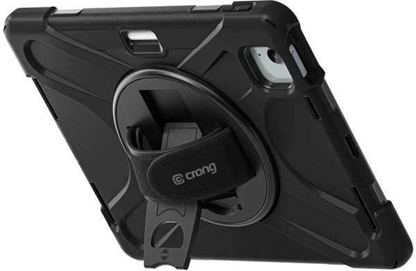 Crong Defender Plus - Rugged dėklas Apple iPad Air 11" M3 2025 / M2 2024 juodos spalvos