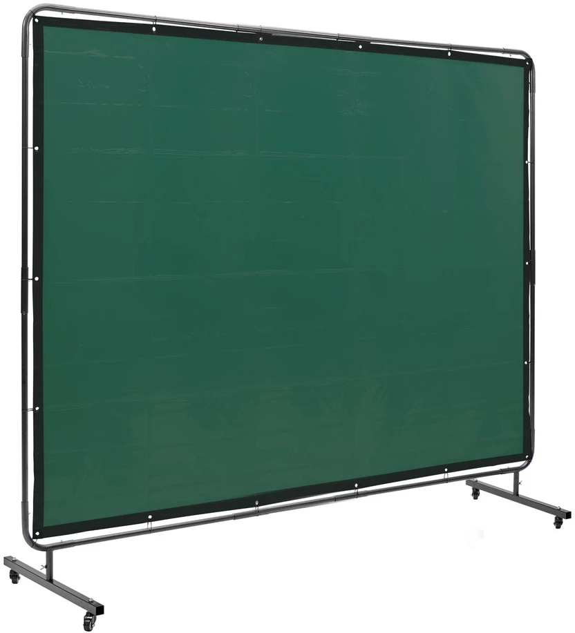 VEVOR Suvirinimo užuolaida su stovu, 183 cm x 244 cm, žalia