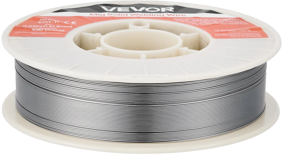 VEVOR Srautų šerdies MIG suvirinimo viela, E71T-11 0.8mm 4.5kg