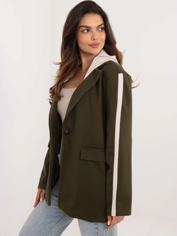 Švarkas moterims -DHJ-MA-A8398.14X-khaki