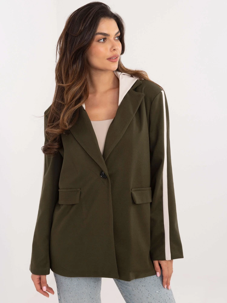 Švarkas moterims -DHJ-MA-A8398.14X-khaki