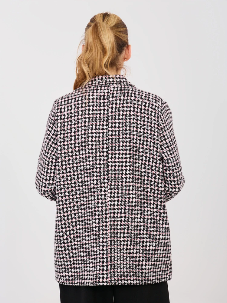 Švarkas moterims -LK-MA-510149.93-juoda-rožinė