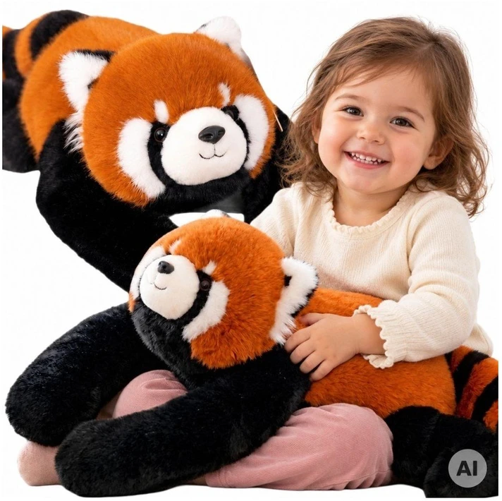 Woopie sensorinis pliušinis žaislas raudonoji Panda 1kg