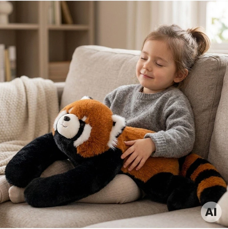 Woopie sensorinis pliušinis žaislas raudonoji Panda 1kg