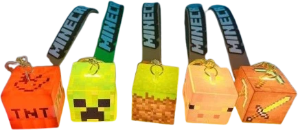 Šviečiantis led Raktų Pakabukas Minecraft
