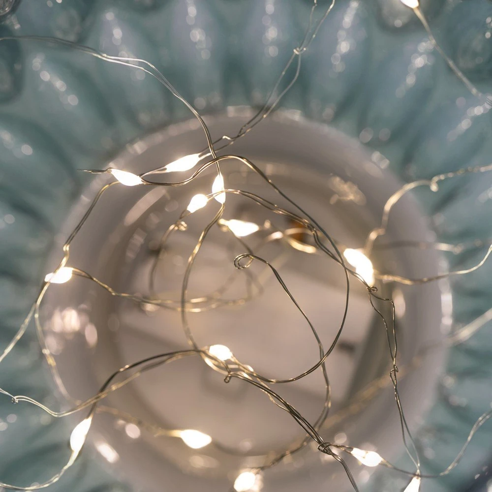 AmeliaHome Šviesiai mėlyna LED dekoracija 11×13