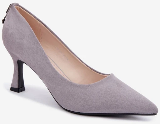 Šviesiai pilki aukštakulniai bateliai Step in style