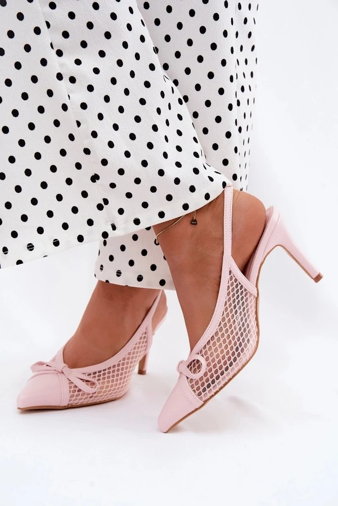 Šviesiai rožinės aukštakulnės basutės Step in style