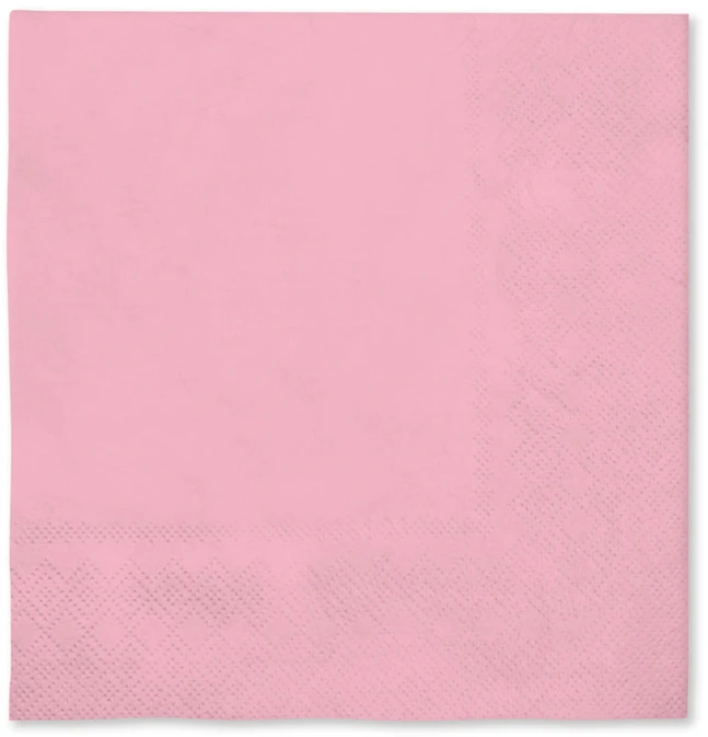 Šviesiai rožinės servetėlės 33x33 cm – Šventinė dekoracija
