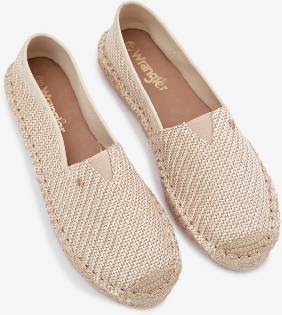 Šviesiai smėlio spalvos moteriškos espadrilės Wrangler su platforma