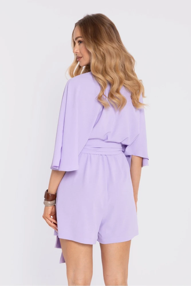 Šviesiai violetinis trumpas kombinezonas Moe