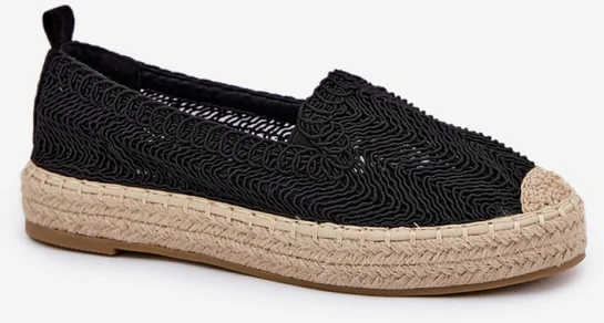 Šviesios drobinės vasarinės espadrilės moterims